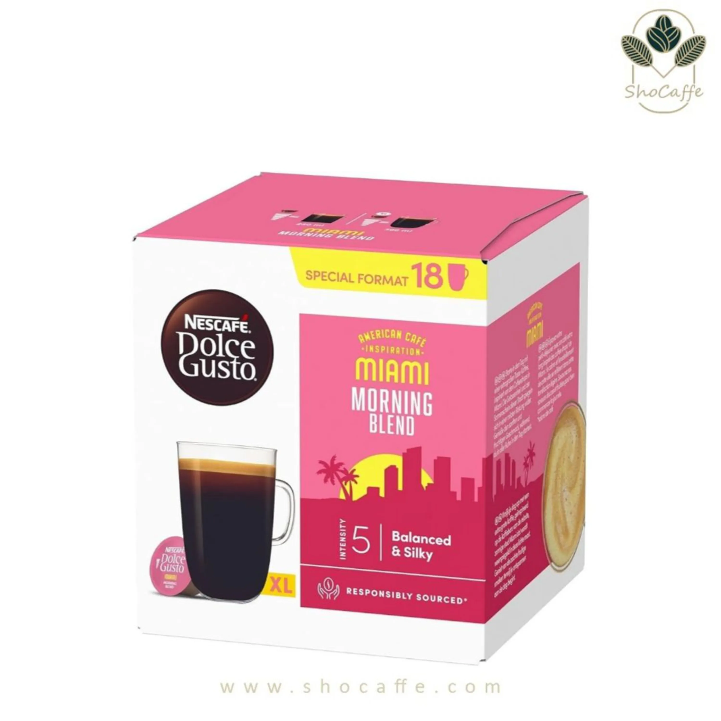 کپسول قهوه دولچه گوستو مدل آمریکانو میامی Americano Miami Morning Blend